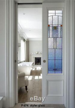 Pocket Doors with Stained Glass panels