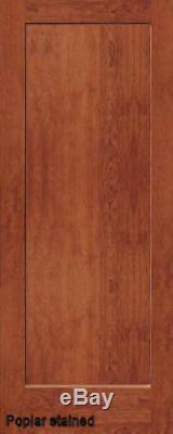 Poplar 1 Panel Flat Mission Shaker Stain Grade Solid Core Interior Wood Doors