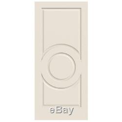 Primed Custom Carved 3 Panel Oval Center Raised Solid Core Interior Doors #C3140