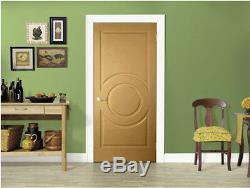 Primed Custom Carved 3 Panel Oval Center Raised Solid Core Interior Doors #C3140
