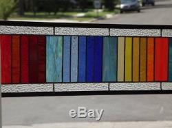 Privacy Sidelight Stained Glass Window Panel 50 ½ 7 (128x20 cm)