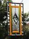 Pumpkin Spice Everything Nice -Stained Glass Window Panel Beveled 22.5x14.5