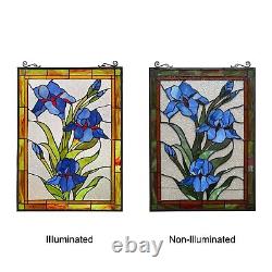 RADIANCE goods Stained Glass Window Panel 24 Tall