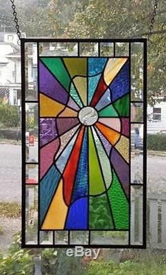 RADIANT PRISMS Stained Glass Window Panel (Signed and Dated)