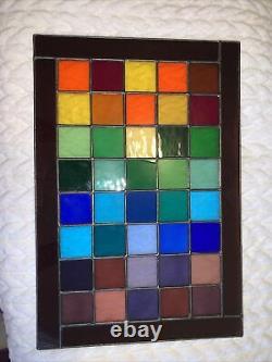Rainbow Stained Glass Sun catcher, Stained Glass Panel, Window Hanging