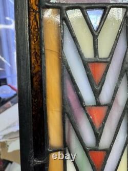 Rare Quoizel Collectibles Stained Glass Window Pane Panel Wall 15 Tall 9 Wide