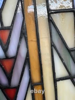 Rare Quoizel Collectibles Stained Glass Window Pane Panel Wall 15 Tall 9 Wide