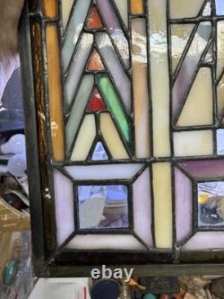 Rare Quoizel Collectibles Stained Glass Window Pane Panel Wall 15 Tall 9 Wide