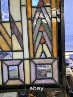 Rare Quoizel Collectibles Stained Glass Window Pane Panel Wall 15 Tall 9 Wide
