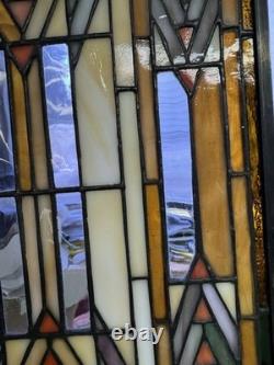 Rare Quoizel Collectibles Stained Glass Window Pane Panel Wall 15 Tall 9 Wide