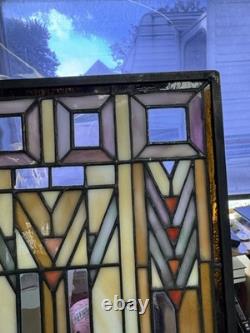 Rare Quoizel Collectibles Stained Glass Window Pane Panel Wall 15 Tall 9 Wide
