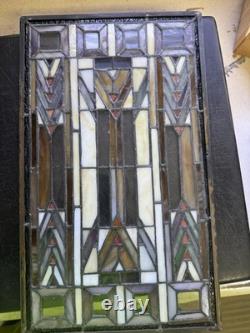Rare Quoizel Collectibles Stained Glass Window Pane Panel Wall 15 Tall 9 Wide