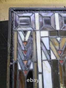 Rare Quoizel Collectibles Stained Glass Window Pane Panel Wall 15 Tall 9 Wide