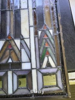 Rare Quoizel Collectibles Stained Glass Window Pane Panel Wall 15 Tall 9 Wide