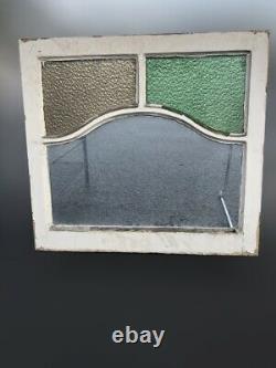 Reclaimed Art Deco Stained Glass Wooden Panel Window