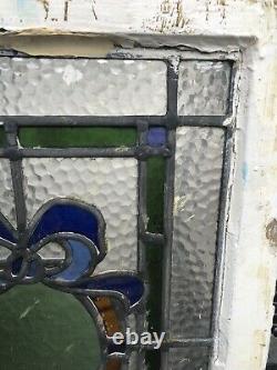 Reclaimed Emblem Leaded Light Stained Glass Wooden Window Panel NEED RESTORATION