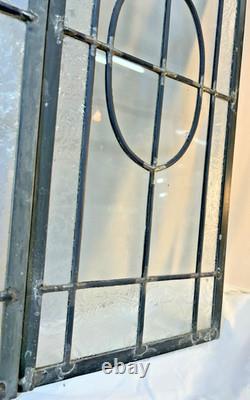 Rectangular Stained Glass Panel frosted design on glass lead frame