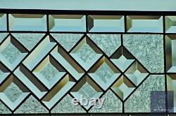 Rectangular stained glass window panel, hanging, privacy glass, Made to order