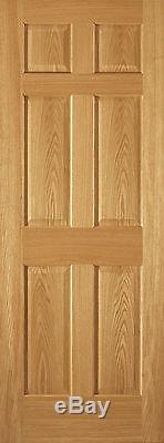 Red Oak 6 Panel Traditional Raised Stain Grade Solid Core Interior Doors Prehung