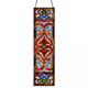 Red Victorian Stained Glass Fleur De Lis Window Panel