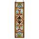 Red Victorian Stained Glass Fleur De Lis Window Panel
