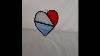 Red White And I Love You Stained Glass Heart Suncatcher