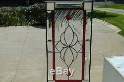 Red & White Stained glass and Beveled Panel
