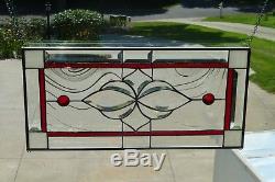 Red & White Stained glass and Beveled Panel