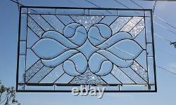 Reflections -Clear Beveled Stained Glass Window Panel-28 1/2 x 18 1/2 HMD-US