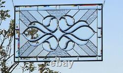 Reflections -Clear Beveled Stained Glass Window Panel-28 1/2 x 18 1/2 HMD-US
