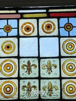 Renovated hand painted Mid Victorian stained glass panel