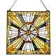 River of Goods 17.5 Stained Glass Mission Style Multi Color WindowithWall Panel