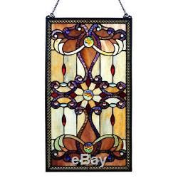River of Goods 26H Stained Glass Brandi's Window / Wall Panel Amber