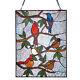 River of Goods Songbirds Stained Glass Panel -Tiffany Style Wall Art Sun Catcher