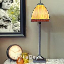 River of Goods Stained Glass Bent Panel Table Lamp