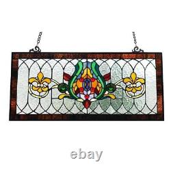 River of Goods Stained Glass Pub Window Panel Handcrafted Home Wall Decoration