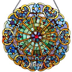 River of Goods Stained Glass Webbed Heart 22-inch Window Panel