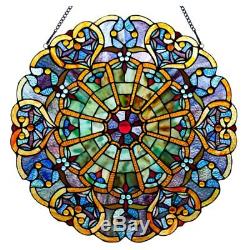 River of Goods Stained Glass Webbed Heart Window Panel