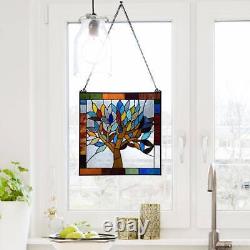 River of Goods Window Panel Multi Stained Glass Mystical World Tree