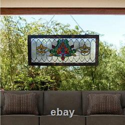 River of Goods Window Panel Stained Glass Handcrafted Decorative Hanging Chain