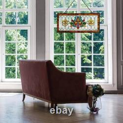 River of Goods Window Panel Stained Glass Handcrafted Decorative Hanging Chain