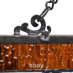 River of Goods Window Panel Stained Glass Handcrafted Decorative Hanging Chain