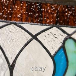 River of Goods Window Panel Stained Glass Handcrafted Decorative Hanging Chain