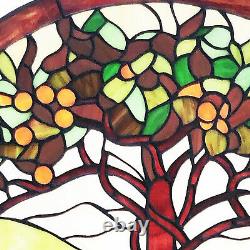 Round 24inch Tree of Life Stained Glass Suncatcher Window Panel