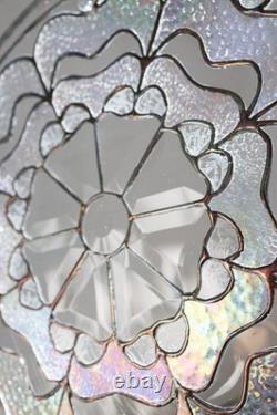 Round Beveled Iridiscent Stained Glass Tiffany Style 16 inch