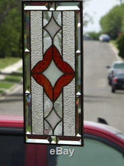STARCHILD Beveled Stained Glass Window Panel 17 1/4 x 9 1/4