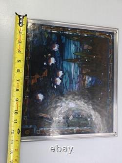 SUPERB Jacques Gruber Water Lilies Stained Glass Panel by Glassmasters 13x11.8