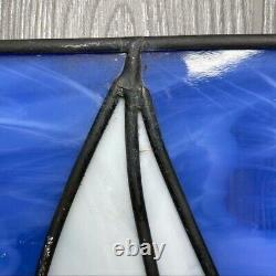 Sailboat stained glass suncatcher nautical stained glass panel