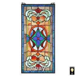 Sainte-Genevieve Tiffany-Style Stained Glass Window Panel