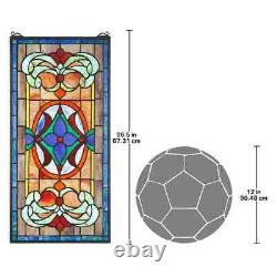 Sainte-Genevieve Tiffany-Style Stained Glass Window Panel